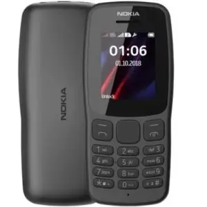 Nokia 106 - Dual Sim - 1.77" - Micro Usb Connector - Fm Radio Touch - 800mah - Black